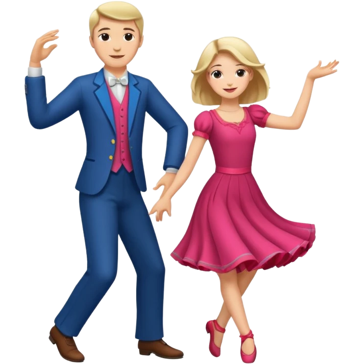 2 dance - man and girl emoji