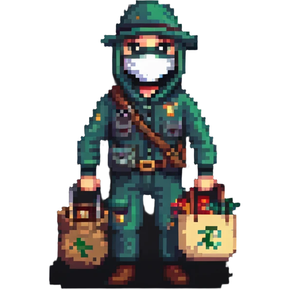 robber with mask and bag of loot emoji