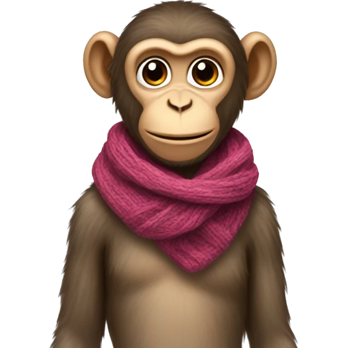 Monkey in scarf  emoji