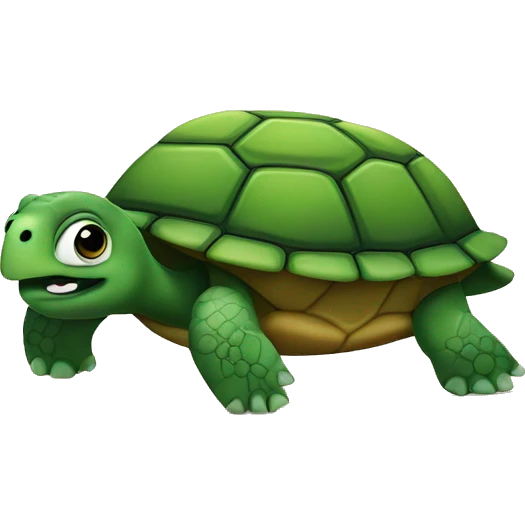 turtle with eyes pointing in two different directions emoji