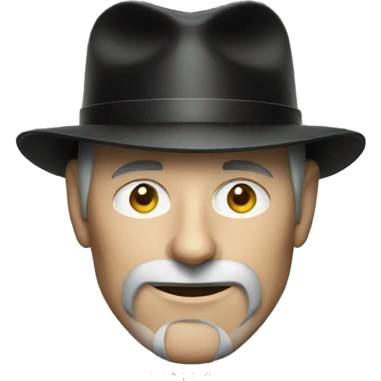Steve Jobs in irish hat emoji