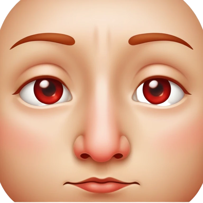 nose with redness under nostrils emoji