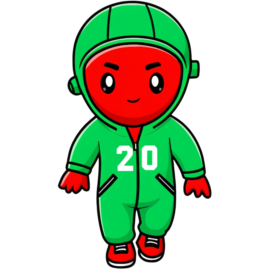 human player number 230 wearing green Squid Game tracksuit emoji