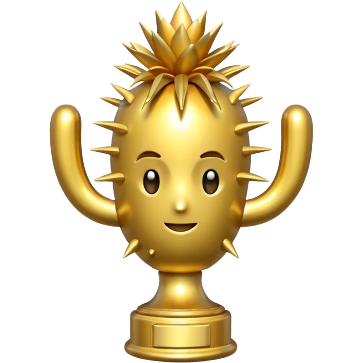 gold cactus trophy  emoji