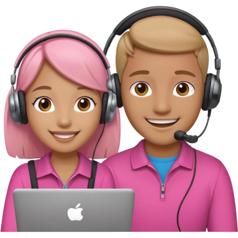pink video call between 2 people emoji