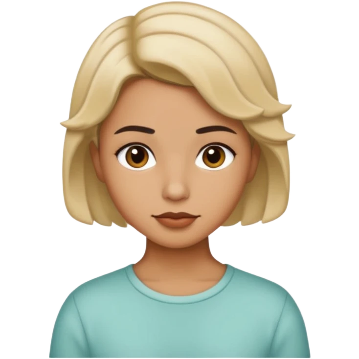 Chico morenito de cabello chico con chica blanquita de cabello corto y ondulado emoji