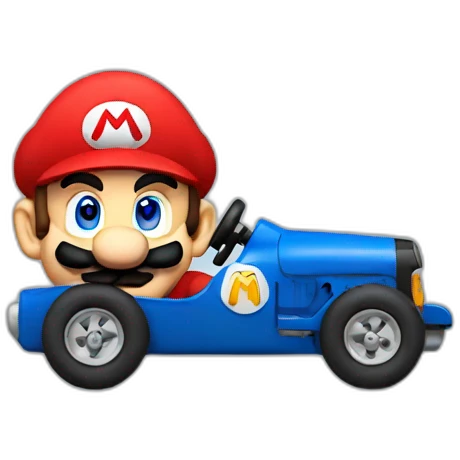 Mario driving emoji