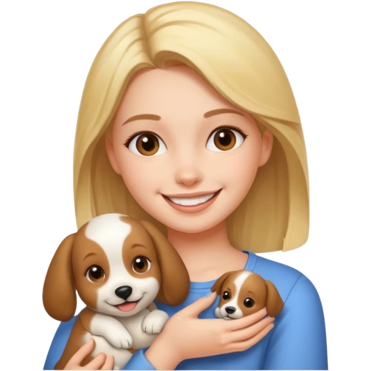 cachorrinho e sua dona  emoji