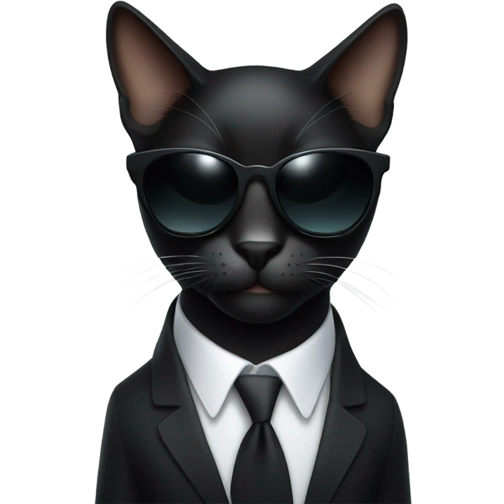 Black cat with sunglasses emoji