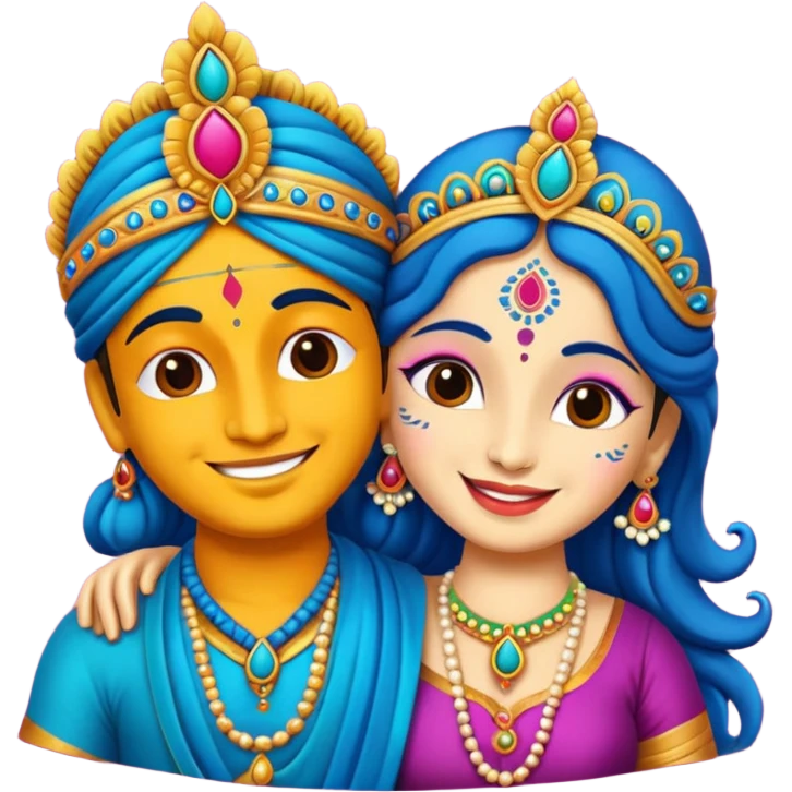 create radha krishna emoji emoji