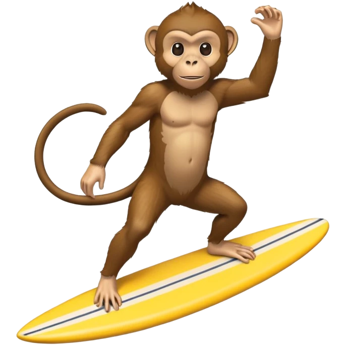 monkey riding a surfboard  emoji