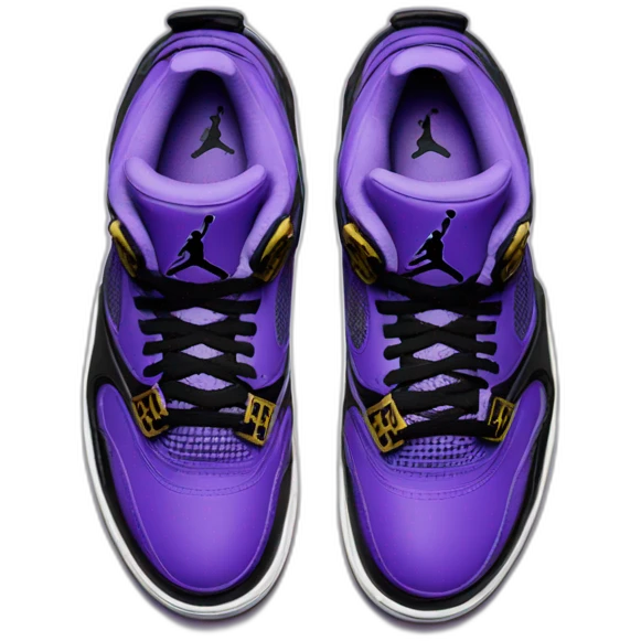 jordan 4 purple and black emoji