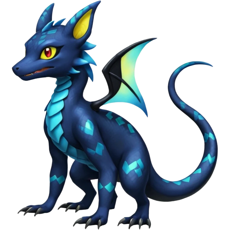 Shiny Salandit-Noivern-Umbreon-Hybrid (Full body) emoji