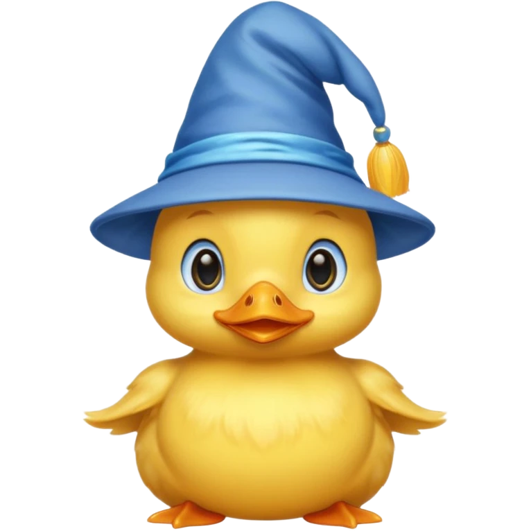 baby duck with wizard hat
 emoji