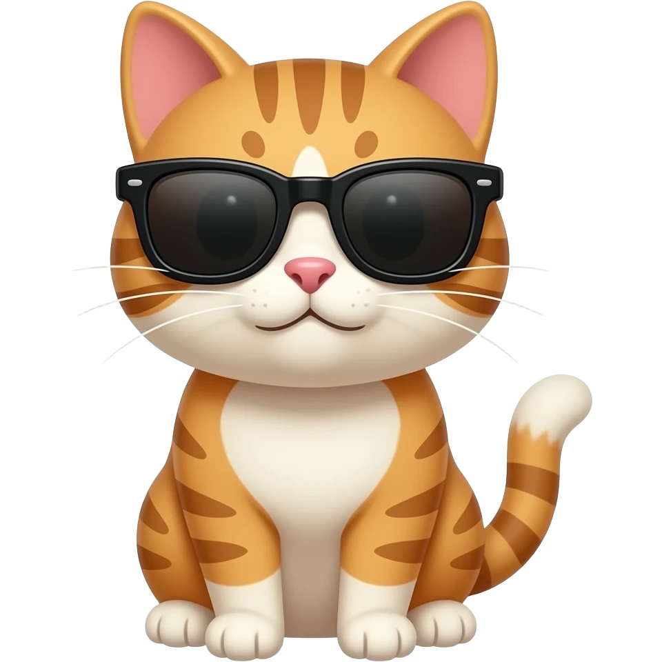 Cat wearing sunglasses emoji