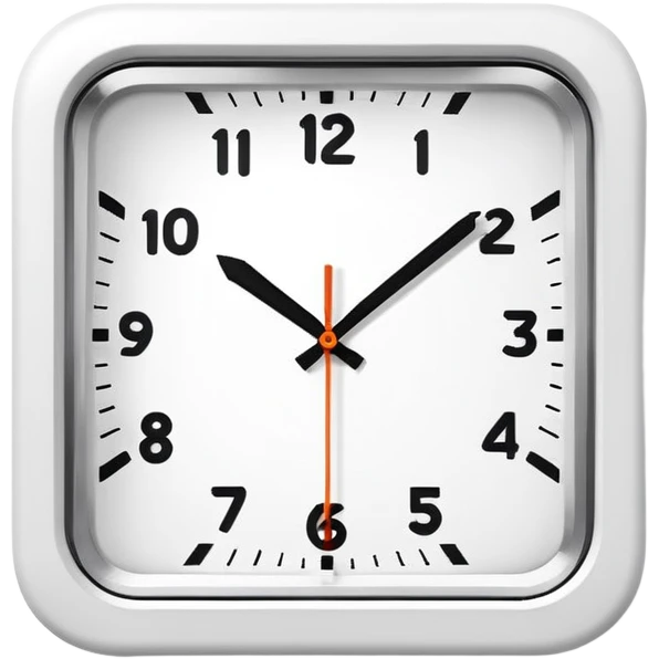 wall clock in square shape emoji