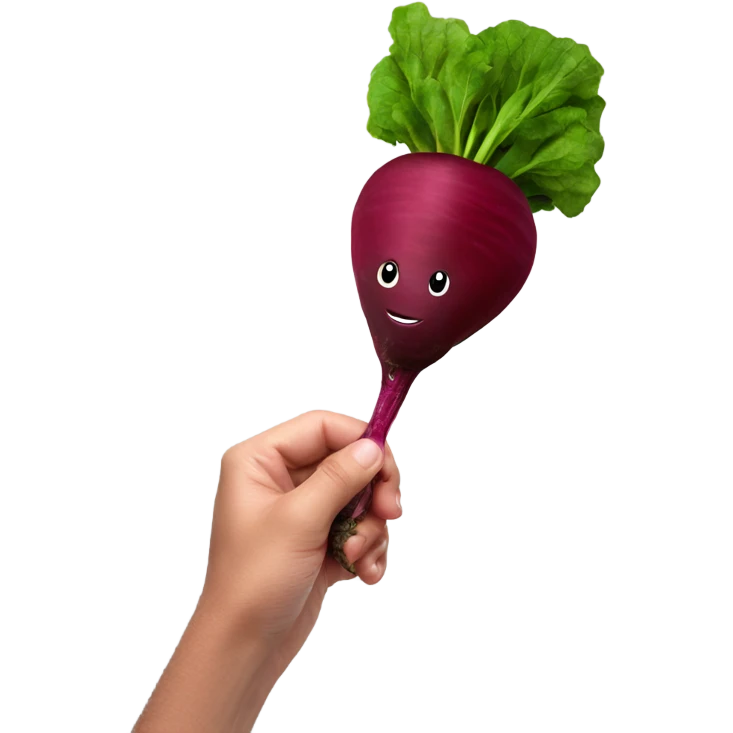 beetroot with mirror in hand emoji