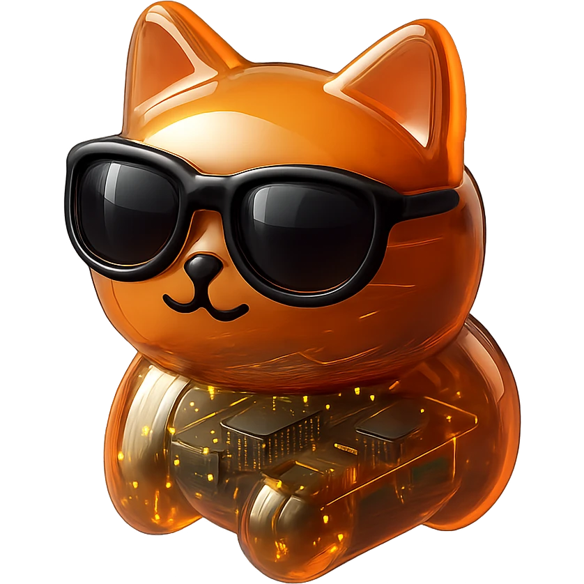 Cat wearing sunglasses emoji