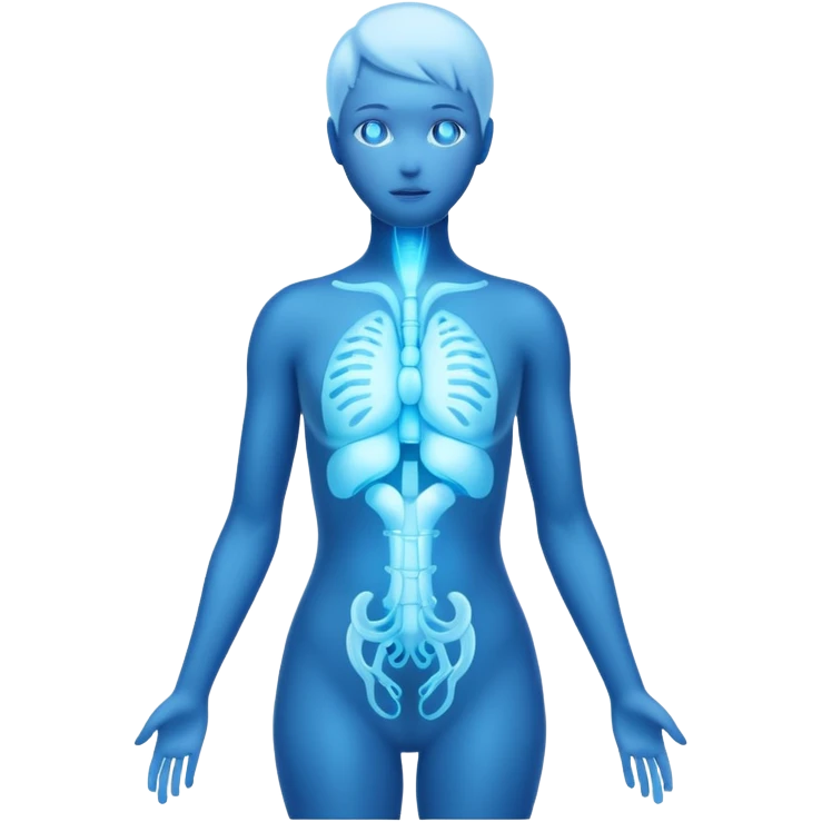 body silhouette with glowing organs emoji