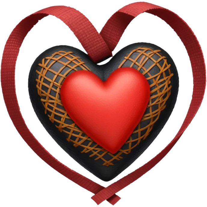 Black heart with bandage emoji