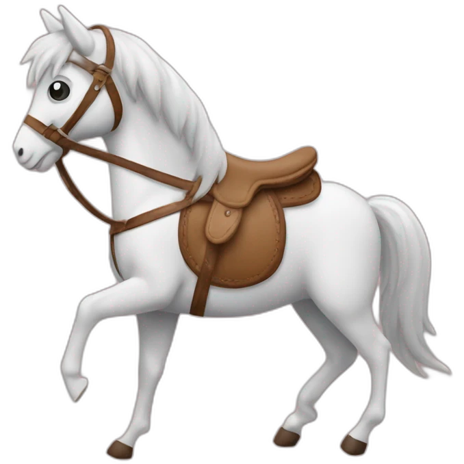Ein hobbyhorse mit stock emoji