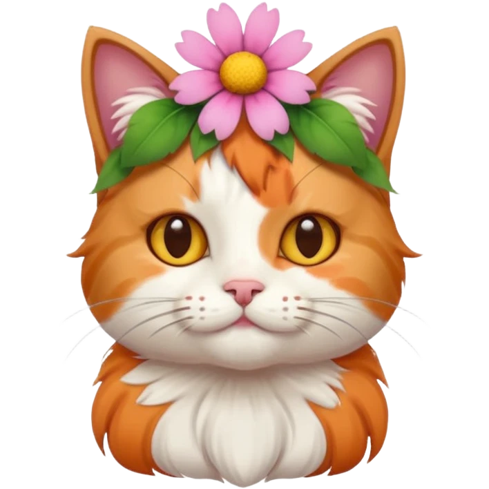Cat with now on her head emoji