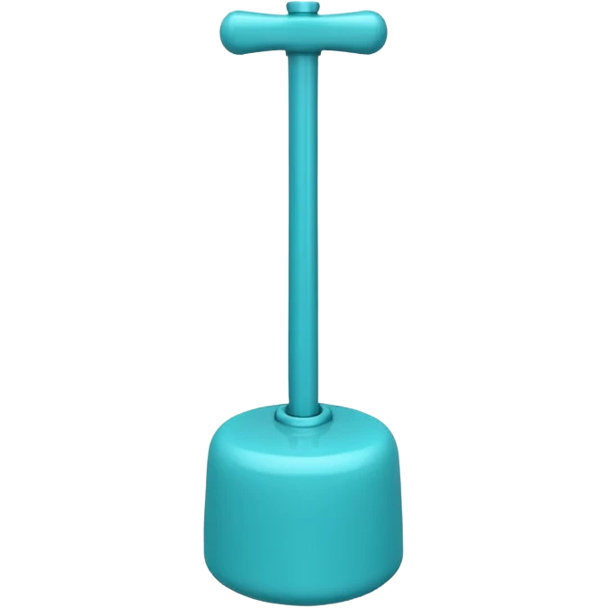 turquoise toilet plunger emoji