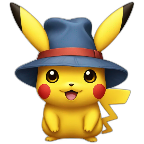 pikachu with a hat emoji