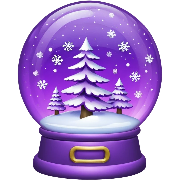 Snow globe purple emoji