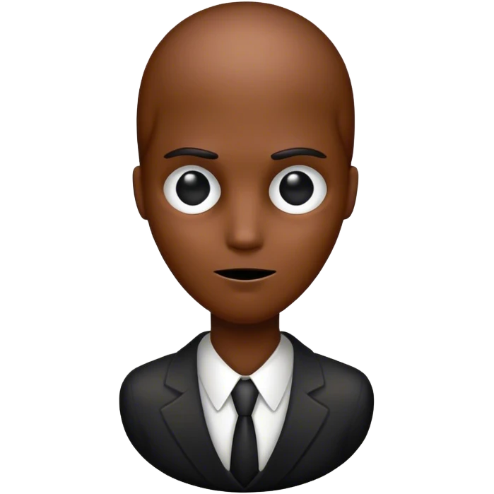 slender man but with brown skin emoji