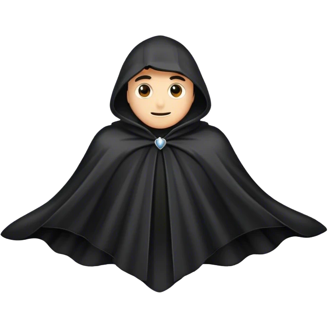 A black cloak floating in the air, without a person emoji