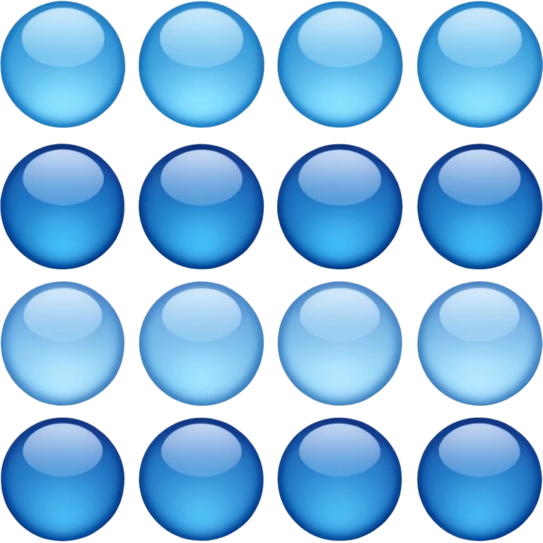 round cells in light blue and blue
Soft gradient
Slightly translucent texture
Minimal scientific illustration
White background
Clean and calm mood emoji