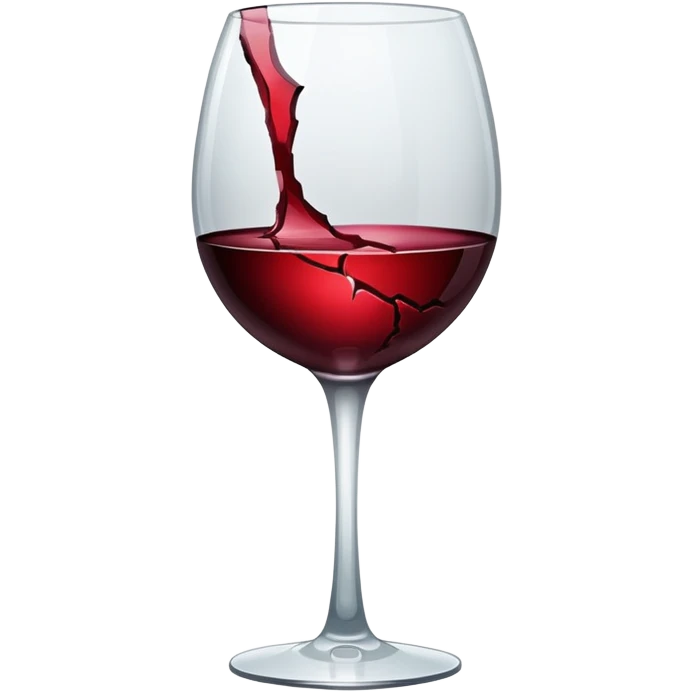 wine glass with a large crack emoji