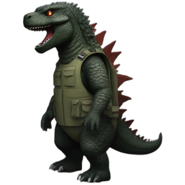 Suicide vest godzilla emoji