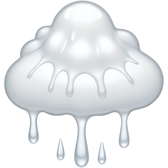 individual white glue drops falling and dripping  emoji
