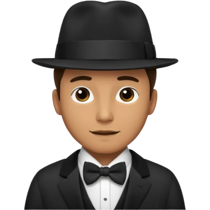 Bow Ties, Coats, and hat, man emoji