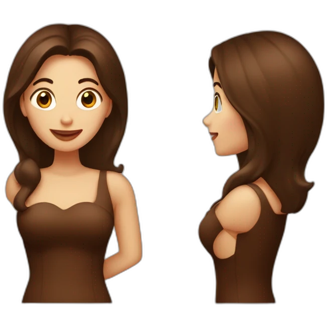 Mujer bella envuelta en chocolate emoji