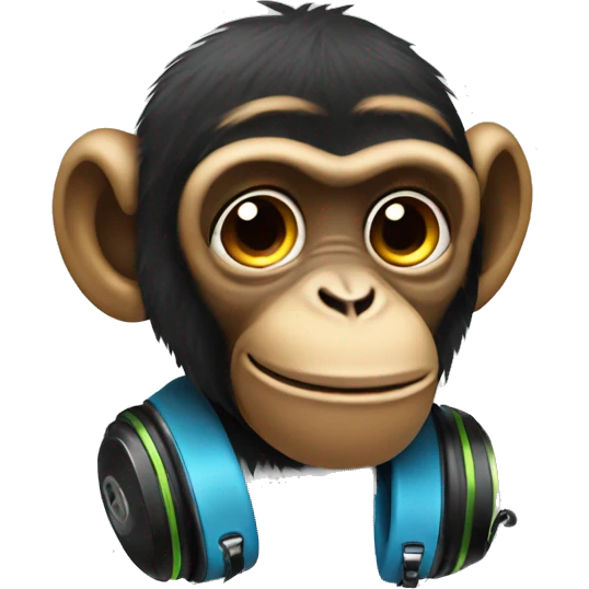 Monkey DJ emoji