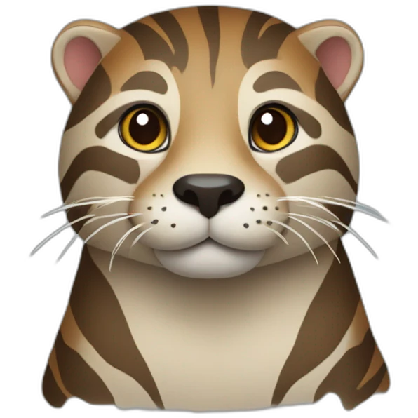 Loutre sur un tigre emoji