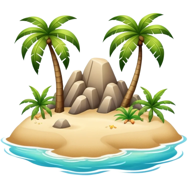A tropical island with palm trees  emoji