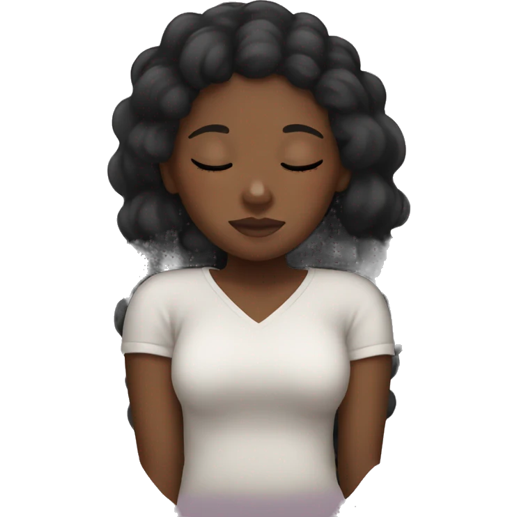 Black girl sleeping emoji