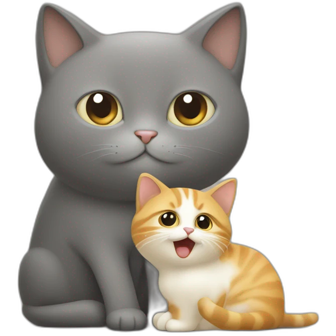 Un chat qui prend un autre chat emoji