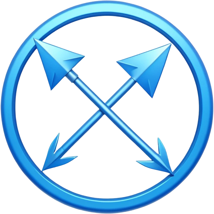 mac os icon conversion, 2 arrows cicrcle, vivid blue, skeuomorphic emoji