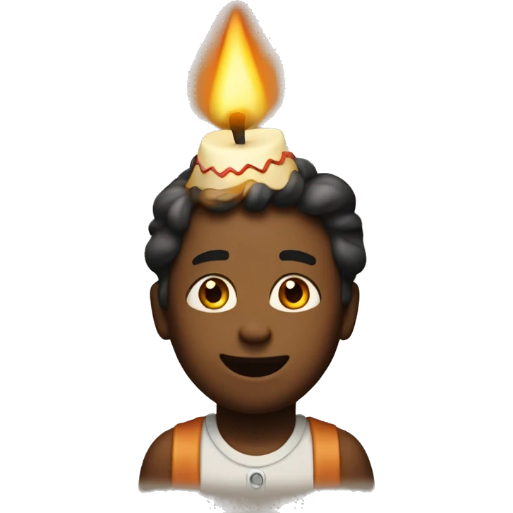 the number 2 as a birthday candle emoji