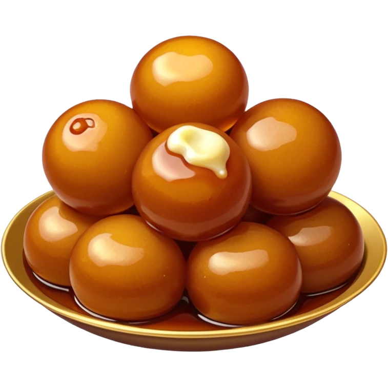 Gulab jamun with chashni hot emoji