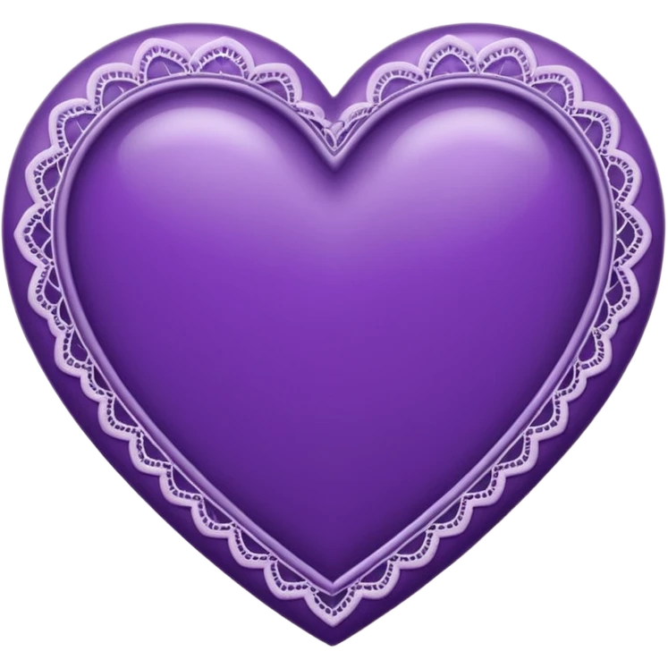 purple heart with a lace border emoji