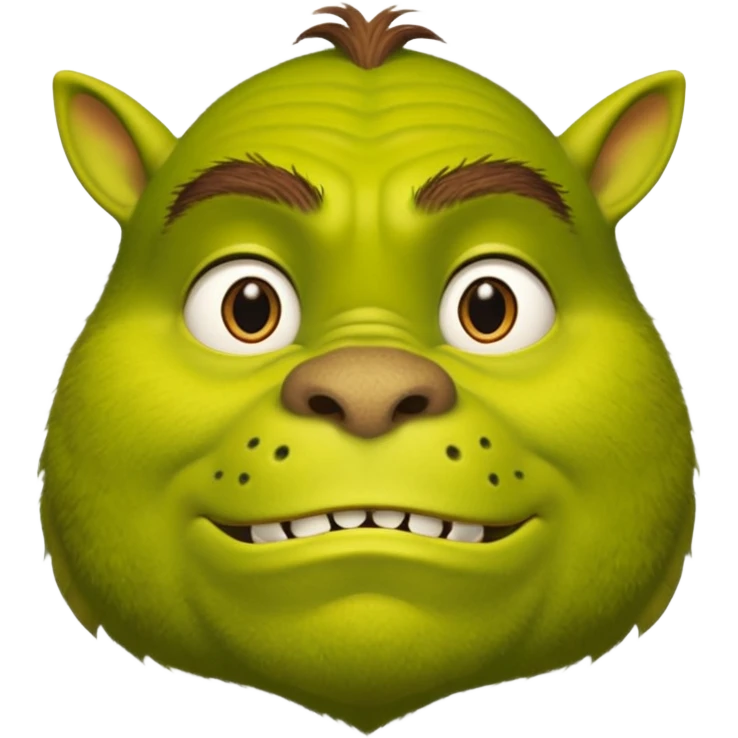 Gros chat qui ressemble à Shrek emoji