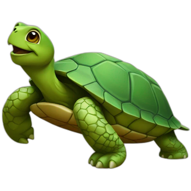 Chat sur une tortue emoji