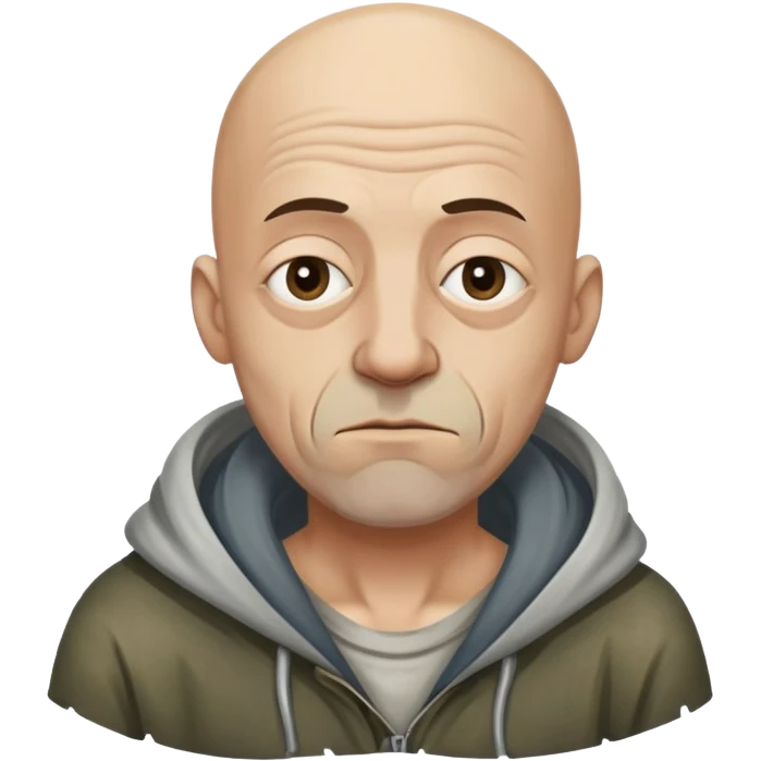 bald homeless man emoji