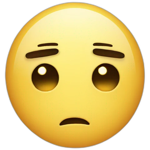 Sad face emoji